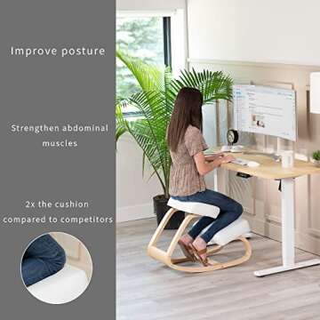 VIVO Wooden Rocking Kneeling Chair Ergonomic Posture Seat