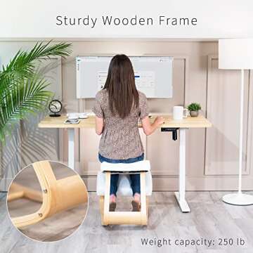 VIVO Wooden Rocking Kneeling Chair Ergonomic Posture Seat