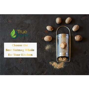 True Organic Ceylon Nutmeg Whole - Premium USDA Certified