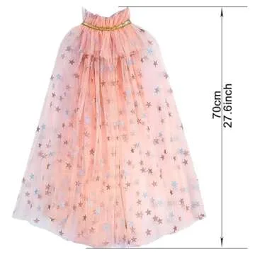 Sparkling Princess Fairy Cape for Girls with Dress Up Accessories