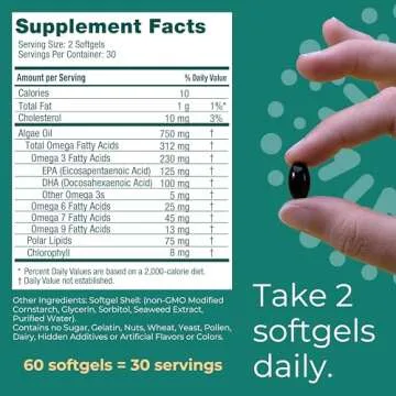 Iwi Omega-3 Mini Softgels, Plant-Based EPA + DHA, 60 Count