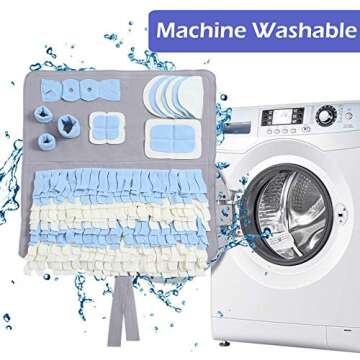 Snuffle Mat for Dogs, M Size 23.6" x 39.4" for Small/Medium Breed Dogs, Non-Slip&Durable&Machine Washable Interactive Sniff mat for Pets, Encourage Pet’s Natural Foraging Skills.