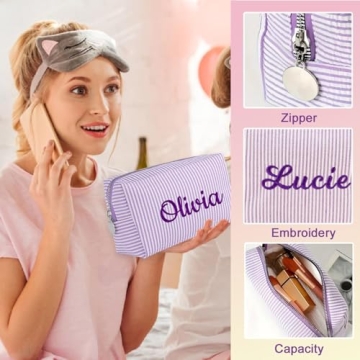 Ajiangwu Custom Travel Makeup Bag, Unique Bridesmaid Gift