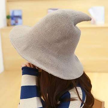 Fashion Dress Witch Hat Steeple Wool Wizard Hat for Womens and Mens (Claret, Medium)