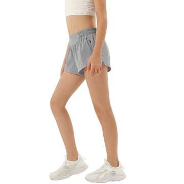 Aurefin Girls Athletic Shorts, Lightweight Running Shorts for Teen Girls Kids Sports Active Short wi...