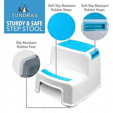 Two Step Kids Step Stools - Safe, Lightweight & Stackable