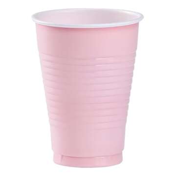 Pink Solid Color Plastic Party Cup (12 Oz.) 20 Count - Premium Quality and Durable, Perfect for Any Celebration