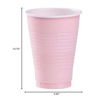Pink Solid Color Plastic Party Cup (12 Oz.) 20 Count - Premium Quality and Durable, Perfect for Any Celebration