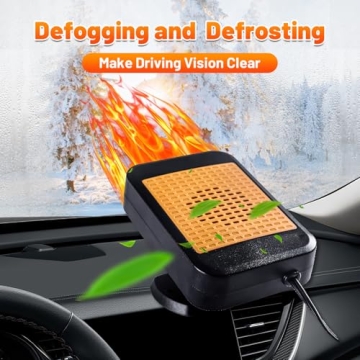 Upgraded Portable Car Heater: Quick Heat & Cooling, 12V Auto Defroster for SUVs