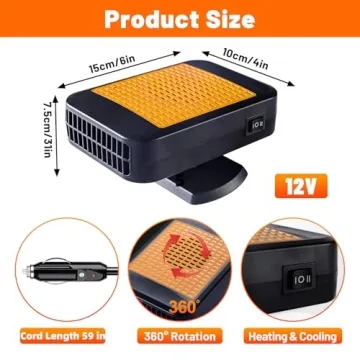 Portable Car Heater for Quick Heating & Cooling Solutions