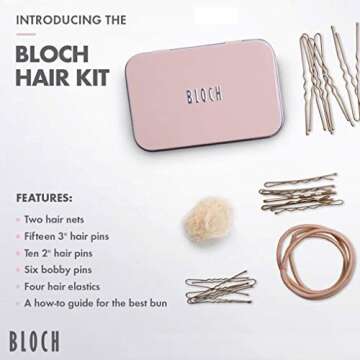 Bloch Unisex-Adult's Standard Hair Kit, Black, 1 Count (Pack of 1)