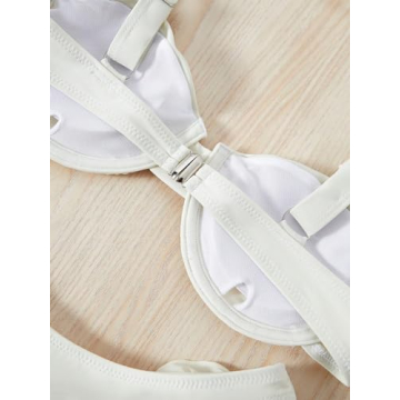 BEAUDRM 3D Flower Bikini Soft Stretchy Swimwear