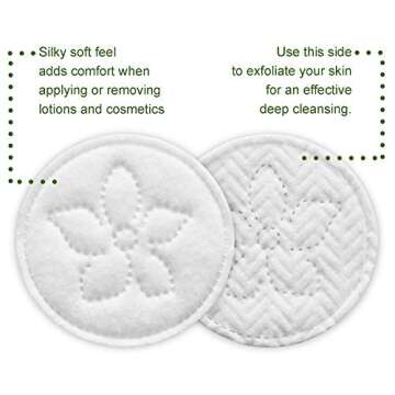 Premium 100% Cotton Rounds (100 Count) - Soft and Gentle Makeup Remover and Cleansing Pads for Face, Nail, and Personal Care - Absorbent, Textured, Lint-Free, and Hypoallergenic