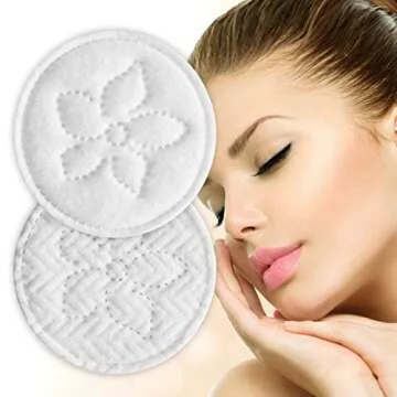Premium 100% Cotton Rounds (100 Count) - Soft and Gentle Makeup Remover and Cleansing Pads for Face, Nail, and Personal Care - Absorbent, Textured, Lint-Free, and Hypoallergenic