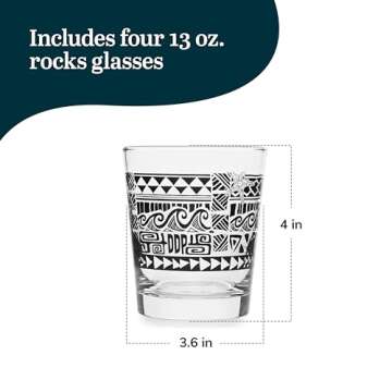Libbey Tiki Rocks Glasses Set - Vintage Drinking Glasses