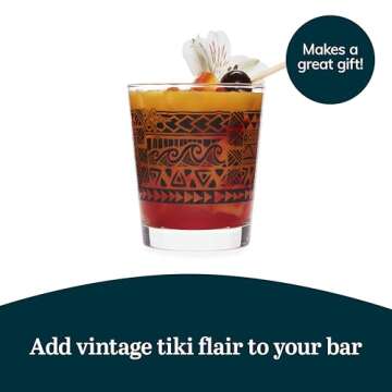 Libbey Tiki Rocks Glasses Set - Vintage Drinking Glasses