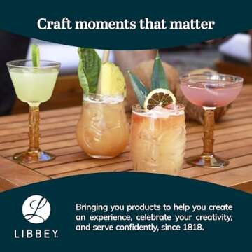 Libbey Tiki Rocks Glasses Set - Vintage Drinking Glasses