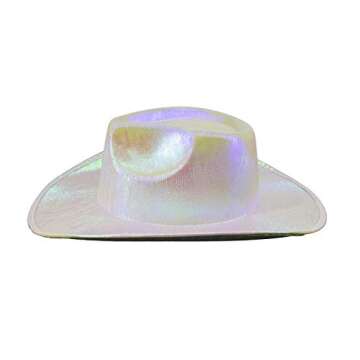 Arsimus Metallic Cowboy Hat (Opal White)