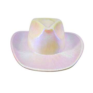 Arsimus Metallic Cowboy Hat (Opal White)