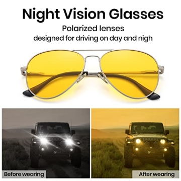 Veda Tinda Yellow Polarized Aviator Sunglasses Retro Fashion