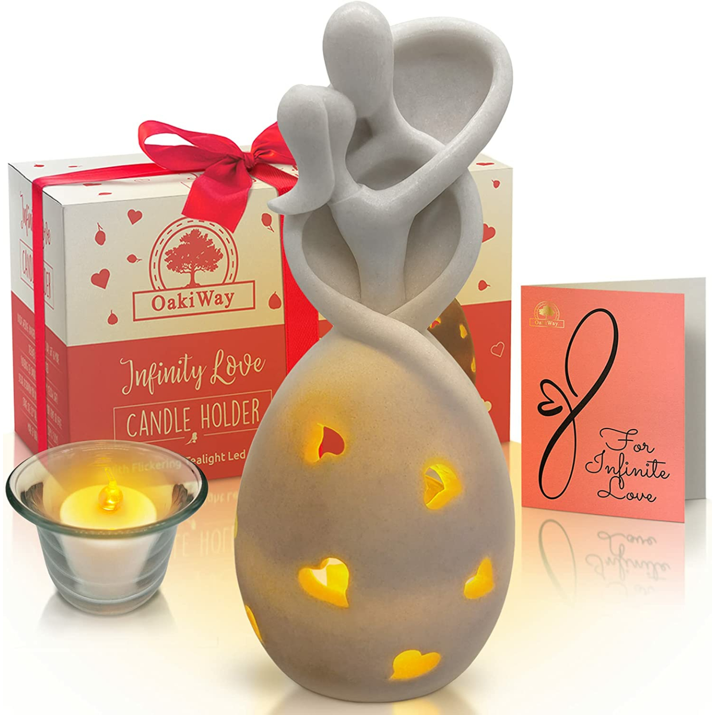 OakiWay Infinity Love Candle Holder for Couples