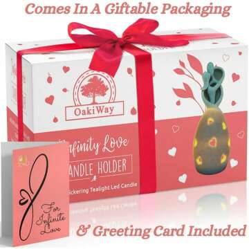 OakiWay Infinity Love Candle Holder for Couples