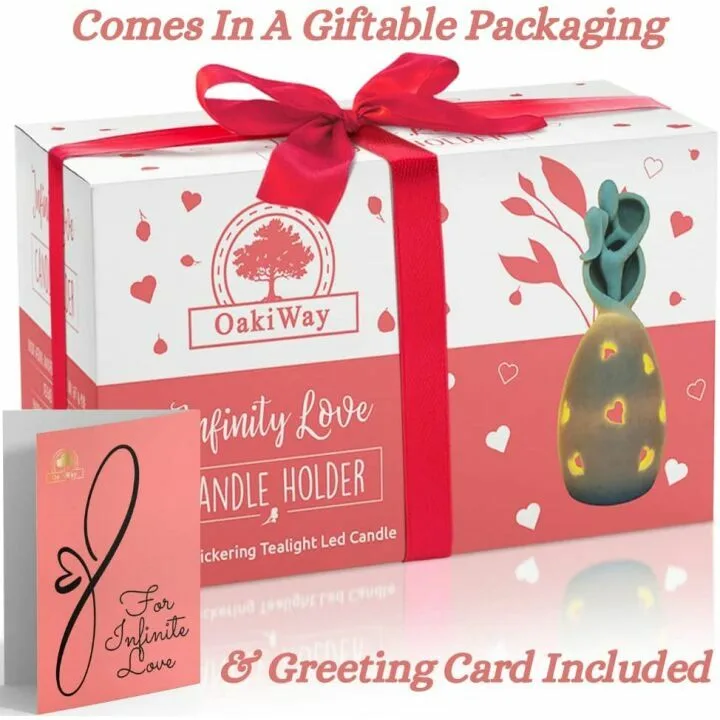 OakiWay Infinity Love Candle Holder for Couples