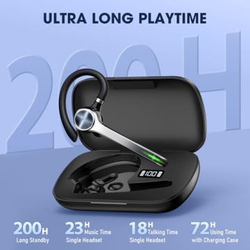 Ngsod Bluetooth Headset with Noise Cancelling Mic