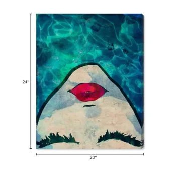 Oliver Gal Modern Canvas Wall Art - Chic Pool Girl Print