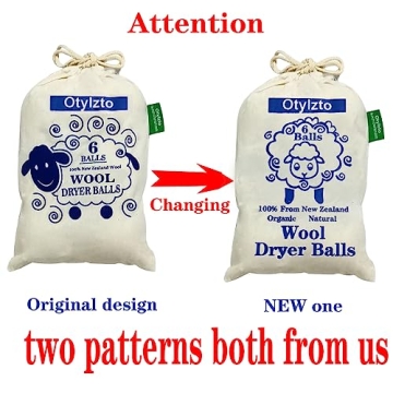 Otylzto Wool Dryer Balls 6-Pack for Faster Laundry Drying
