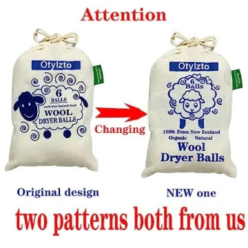 Otylzto Wool Dryer Balls 6-Pack for Faster Laundry Drying