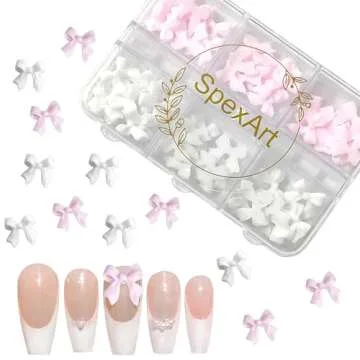 SpexArt Bow Nail Charms Perfect for Creative Nail Art