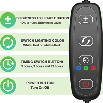Grow Lights for Indoor Plants with 5 Flexible Arms