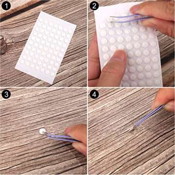 BUSOHA 350 PCS Double-Sided Adhesive Dots, 6mm Clear Removable Sticky Adhesive Putty,Glue Acrylic No Trace Sticky Putty Waterproof Dot Stickers for Balloons, Envelopes, Notes, Photos
