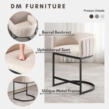 Modern 24" Counter Height Bar Stools for Home