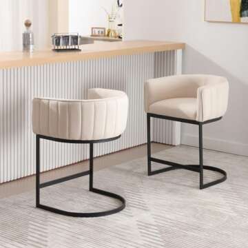 Modern 24" Counter Height Bar Stools for Home