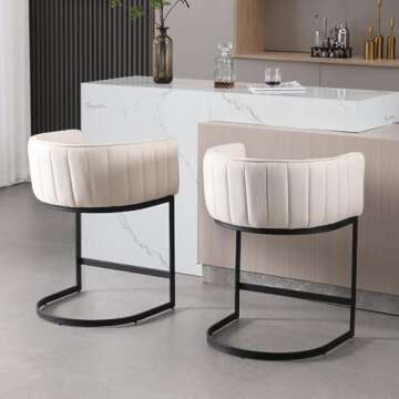 Modern 24" Counter Height Bar Stools for Home