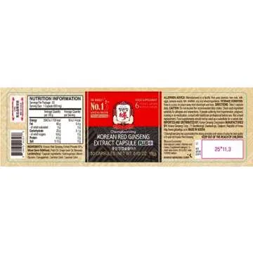 CheongKwanJang Korean Red Ginseng Extract Capsules Plus | All-in-1 Focus Pills for Men & Women | Natural Energy Supplements,Circulation, Immune Support, Brain Booster | 30 Capsules