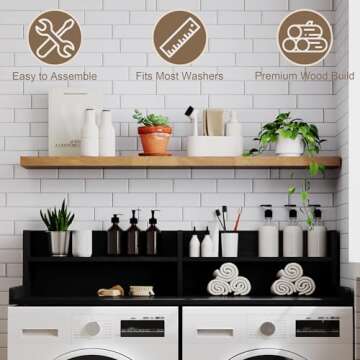ChooChoo 2-Tier Washer Dryer Countertop for Efficient Organization