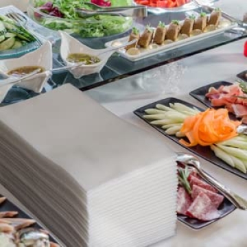 Linen Feel Disposable Guest Towels - 200 Pack Soft Absorbent