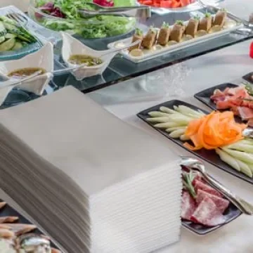 Linen Feel Disposable Guest Towels - 200 Pack Soft Absorbent