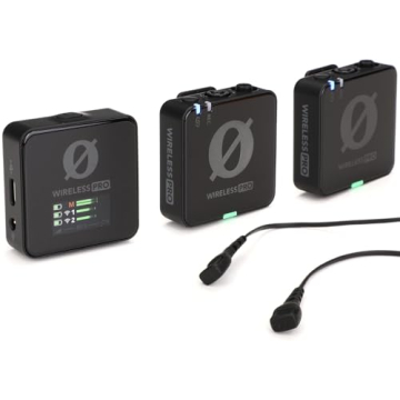 RODE Wireless PRO Compact Wireless Microphone System with Timecode, 32-bit Float On-board Recording,...