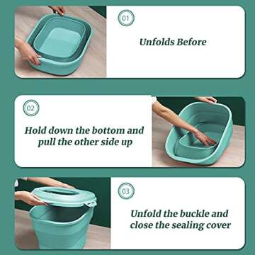 Collapsible Food Storage Container for Rice and Pet Food
