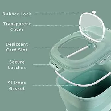 Collapsible Food Storage Container for Rice and Pet Food