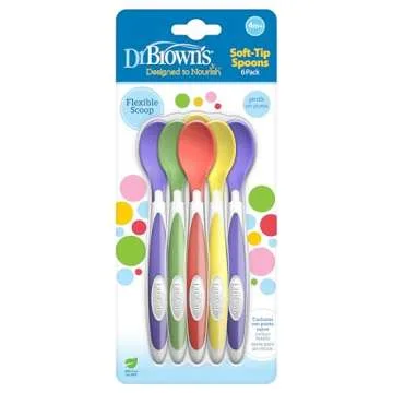 Dr. Brown's Soft-Tip Toddler Spoons - Safe Feeding for Baby