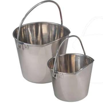 Durable ProSelect Stainless Steel Pail for Pets - 2-Quart