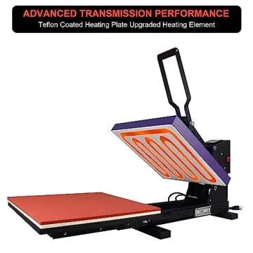 Heat Press Machine with Slide Out Drawer 15x15 Inch for T-Shirt with Digital Control Panel Industrial Sublimation Printer High Precision Hot Press Heat Transfer Machine Home Use, Purple