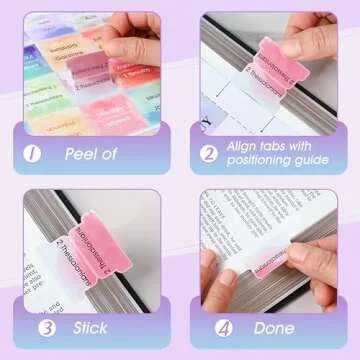 Stylish 80 Bible Tabs with Watercolor Designs for Easy Reference