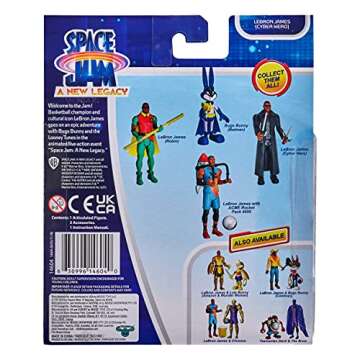 Oonies Moose Toys Space Jam: A New Legacy - Baller Action Figure - 5" Lebron James (Cyber Hero), Multicolor (14604)