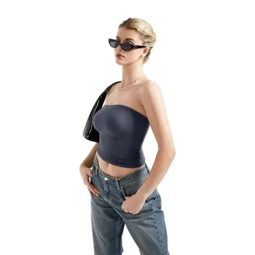 SUUKSESS Women Sexy Tube Top Summer Y2K Double Lined